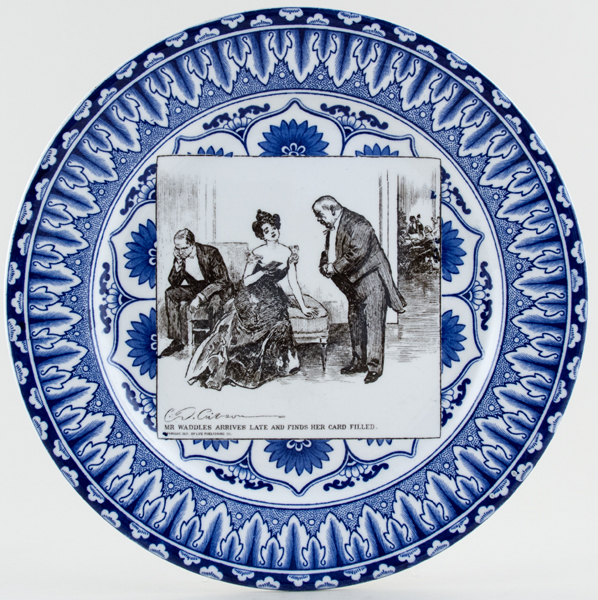 Plate Mr Waddles Arrived Late c1905